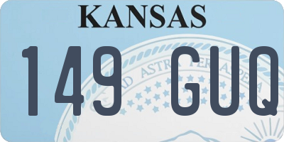 KS license plate 149GUQ