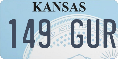 KS license plate 149GUR