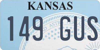 KS license plate 149GUS