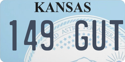 KS license plate 149GUT