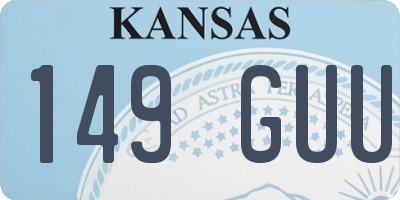 KS license plate 149GUU