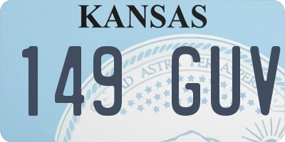 KS license plate 149GUV