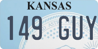 KS license plate 149GUY
