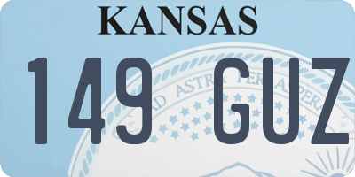 KS license plate 149GUZ