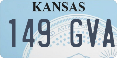 KS license plate 149GVA