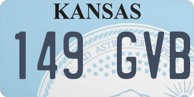 KS license plate 149GVB