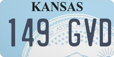 KS license plate 149GVD