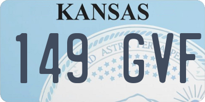 KS license plate 149GVF