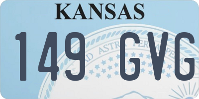 KS license plate 149GVG