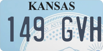 KS license plate 149GVH