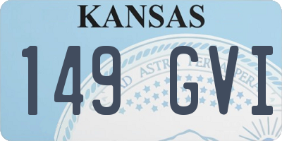 KS license plate 149GVI