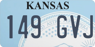 KS license plate 149GVJ
