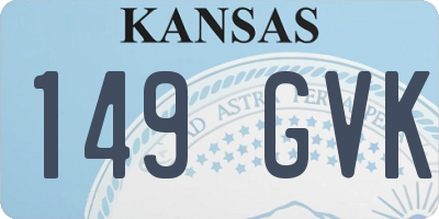 KS license plate 149GVK