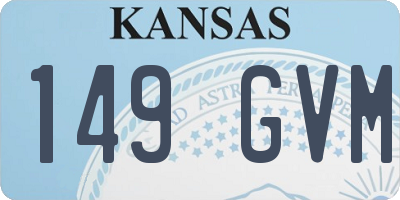 KS license plate 149GVM