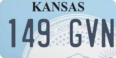 KS license plate 149GVN