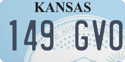 KS license plate 149GVO