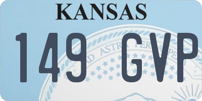 KS license plate 149GVP