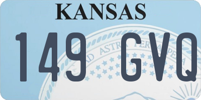 KS license plate 149GVQ