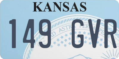 KS license plate 149GVR