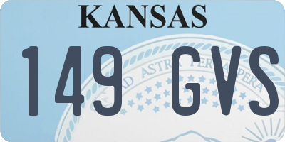 KS license plate 149GVS
