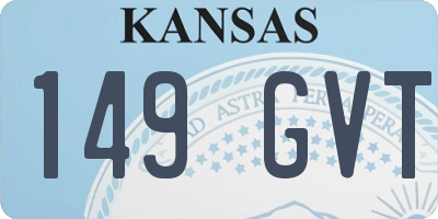 KS license plate 149GVT