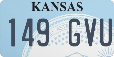 KS license plate 149GVU