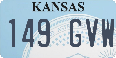 KS license plate 149GVW