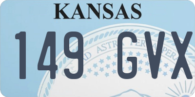 KS license plate 149GVX