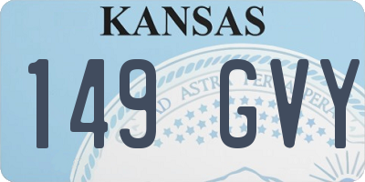 KS license plate 149GVY