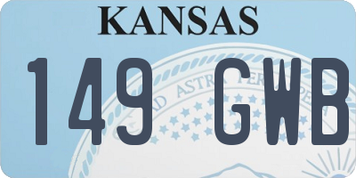 KS license plate 149GWB
