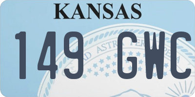 KS license plate 149GWC