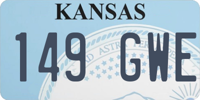 KS license plate 149GWE