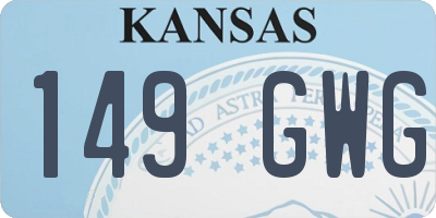 KS license plate 149GWG