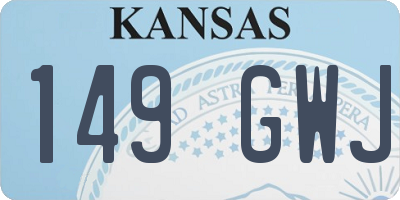 KS license plate 149GWJ