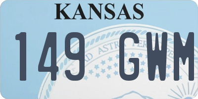 KS license plate 149GWM