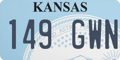 KS license plate 149GWN