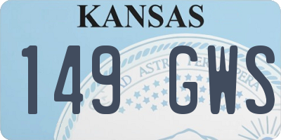 KS license plate 149GWS