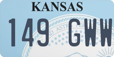 KS license plate 149GWW