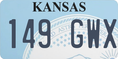 KS license plate 149GWX