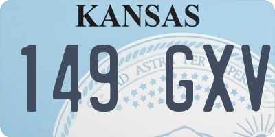 KS license plate 149GXV