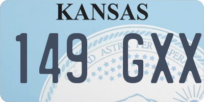KS license plate 149GXX