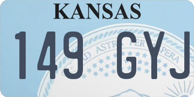KS license plate 149GYJ