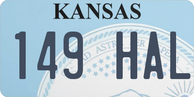 KS license plate 149HAL