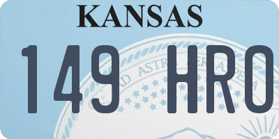 KS license plate 149HRO