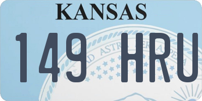KS license plate 149HRU