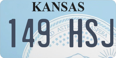 KS license plate 149HSJ