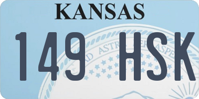 KS license plate 149HSK