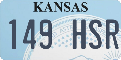 KS license plate 149HSR