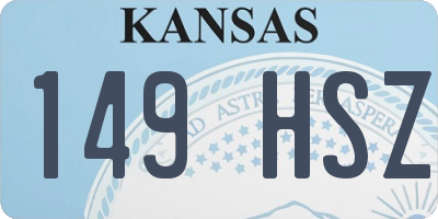 KS license plate 149HSZ