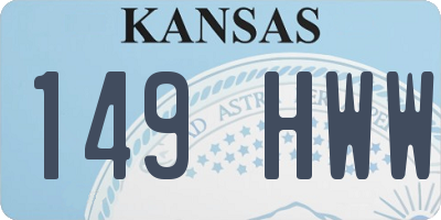 KS license plate 149HWW